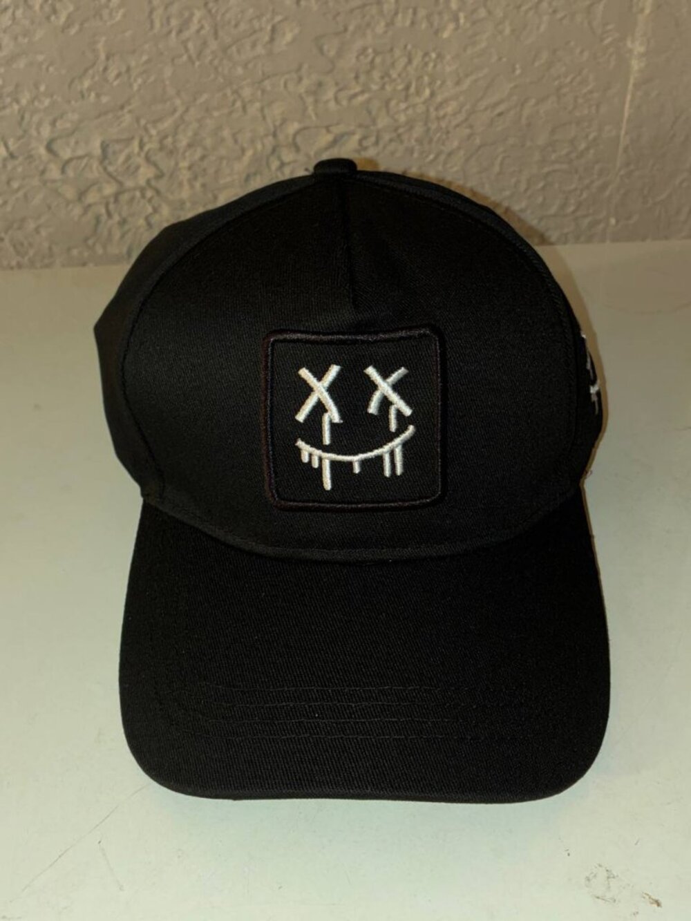 X Eyes Stitch Smile Hat Snapback Cap Streetwear Trendy Unisex - New Black